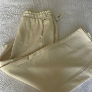 DKNY Off-White Ribbed Lounge Pants